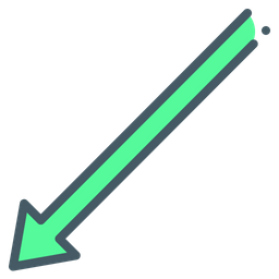 Para baixo à esquerda  Ícone