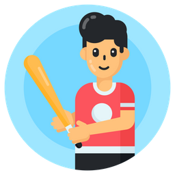 Baseball Player  Icon