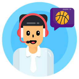 Basketball Commentator  Icon