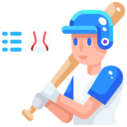 Baseball Player  Icon