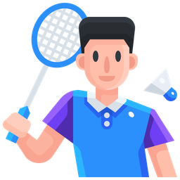 Badminton Player  Icon