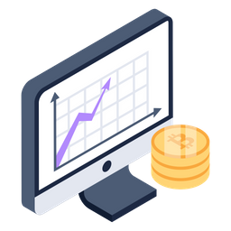 Gráfico de bitcoins  Icono