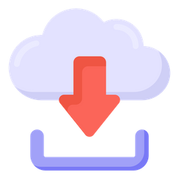 Cloud Data Download  Icon