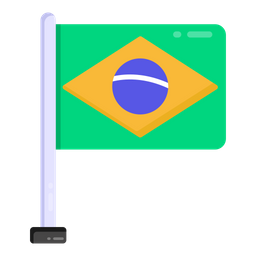 Brazil Flag Pole  Icon