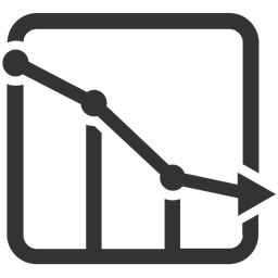 Downward graph  Icon