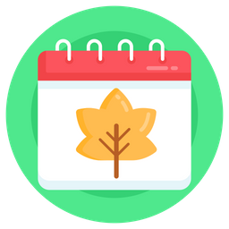 Autumn Calendar  Icon