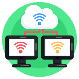 Cloud Wireless Network  Icon