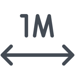 1 Meter Distance  Icon