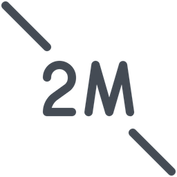 2 Meter Distance  Icon