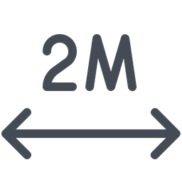 2 Meter Distance  Icon