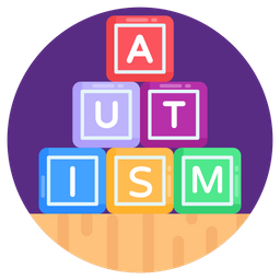 자폐증 블록  아이콘