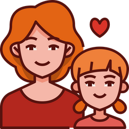 Mother And Girl  Icon