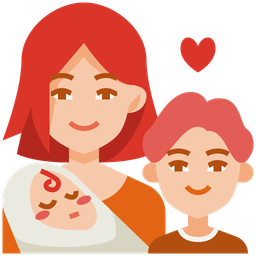 Mom And Children  Icon