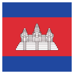Cambodge Drapeau Icône