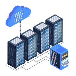 Servidores em nuvem  Ícone