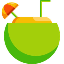 Coconut Drinking Party Icon