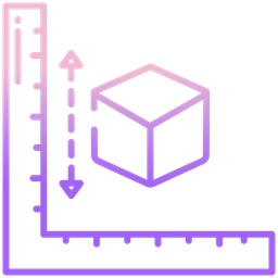 3 D Cube Measure  Icon