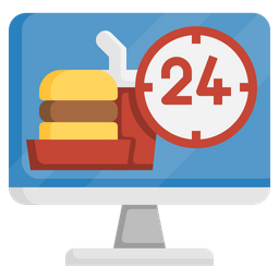 24 Hour Food Service  Icon