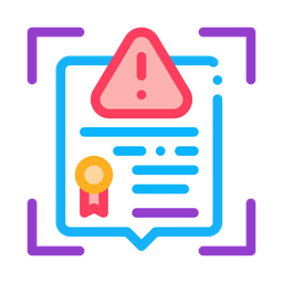 Certificate Alert  Icon