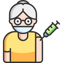 Old Woman Vaccination  Icon