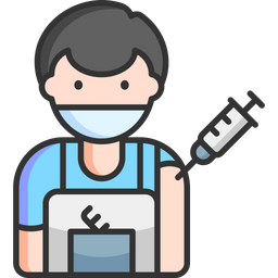 Male Hairdresser Vaccination  Icon