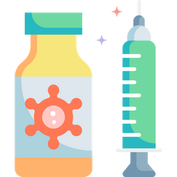 Syringe And Vaccine Bottle  Icon