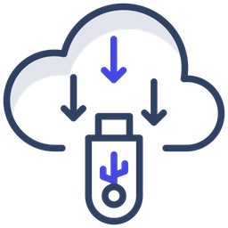 Cloud Data Download  Icon