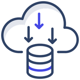 Cloud-Datenbank herunterladen  Symbol