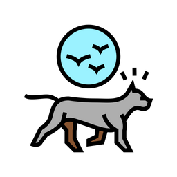 Jagd nach Hund  Symbol