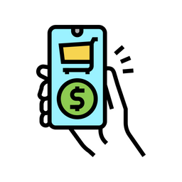 Mobile Shopping Payment  Icon