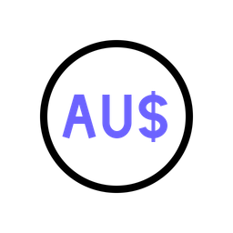 Dólares australianos  Ícone