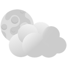 Moon In Clouds  Icon