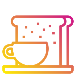 Coffee Cup With Bread  Icon