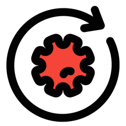 Rund um das Coronavirus  Symbol