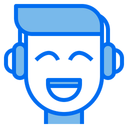 Man Use Headphone  Icon