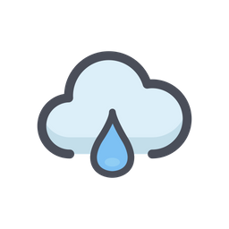 Wolke mit Wassertropfen  Symbol