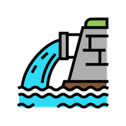 Drainage Water Falling  Icon