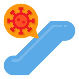 Coronavirus On Stair  Icon