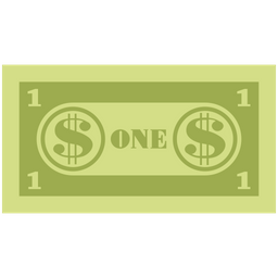 One Dollar Note  Icon