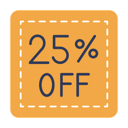 25 Percent Discount  Icon