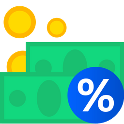 Cash Percentage  Icon