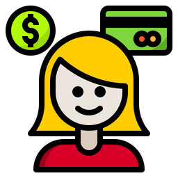 Financier Woman Infomation Finance Icon