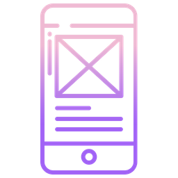 Mobile Wireframe  Icon