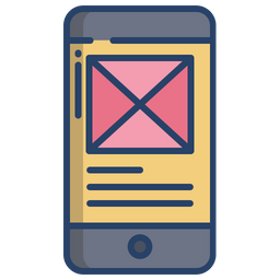 Mobile Wireframe  Icon