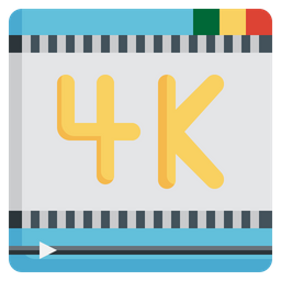 4k-Film  Symbol