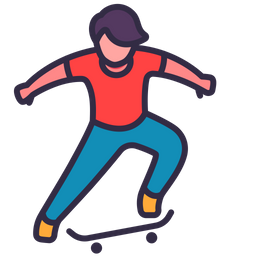 Male playing skateboard  Icon