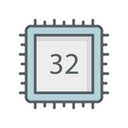 32 Bit Processor  Icon