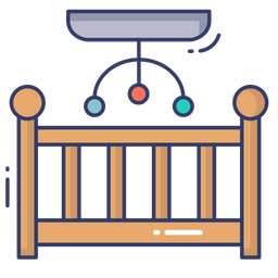 Cama de bebê  Ícone