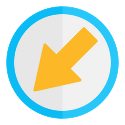 Left Down Arrow  Icon