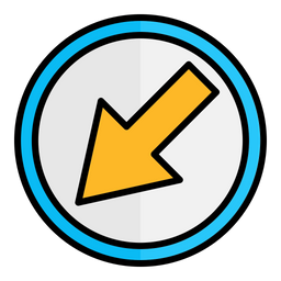 Left Down Arrow  Icon